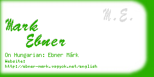mark ebner business card